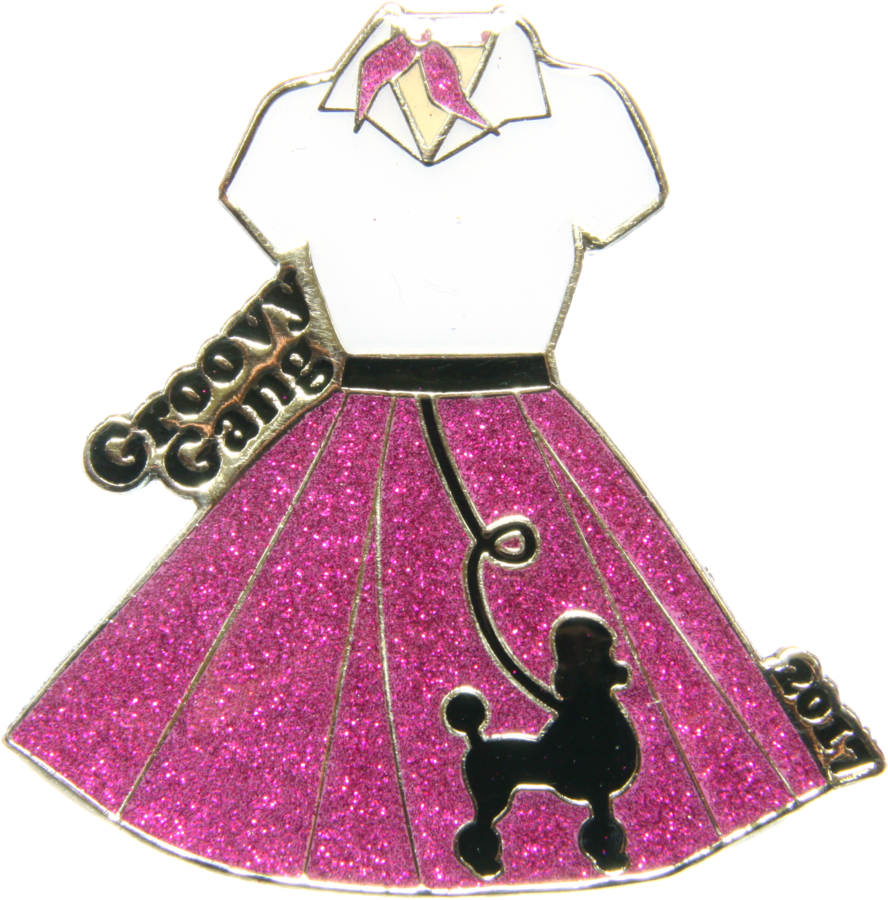 Destination Imagination Pin Pricing for Groovy Gang Poodle Skirt Soft Enamel with Glitter