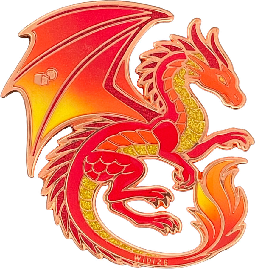 Firey Dragon Soft Enamel Custom Destination Imagination Pins Design