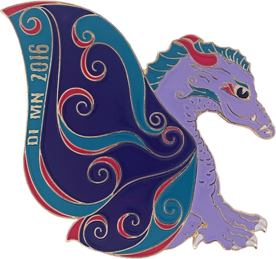 Hard Enamel Pin of Butterfly Winged Dragon for Destination Imagination Pin Collection
